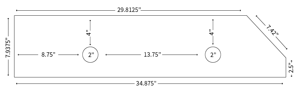 Measurements for a new bar plate.